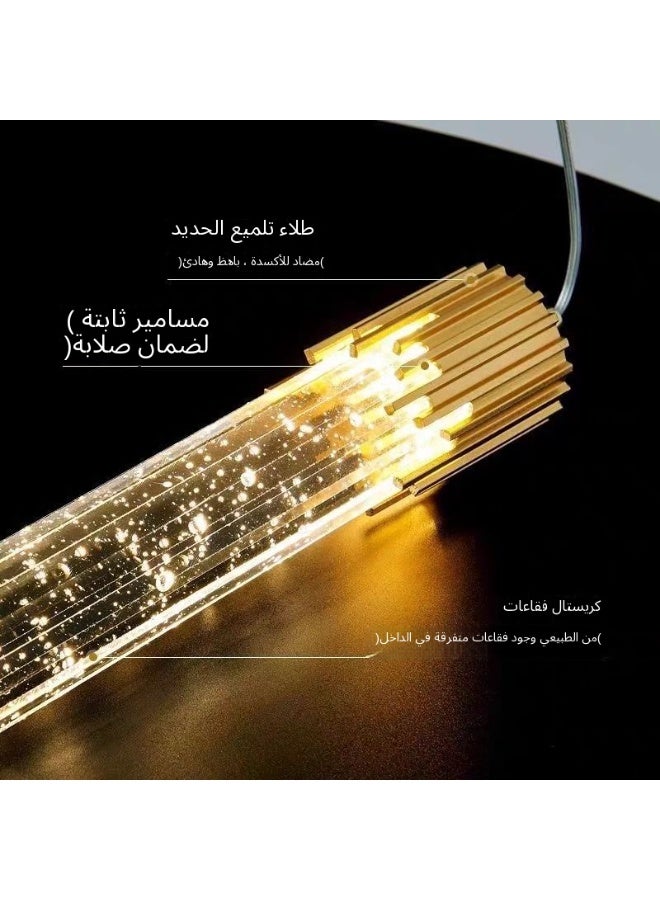ChenDa 3-Color Dimmable LED Crystal Bubble Chandelier, Elegant Modern Ceiling Light for Bedroom, Living Room, Dining Room, Staircase & Hallway - Image 5